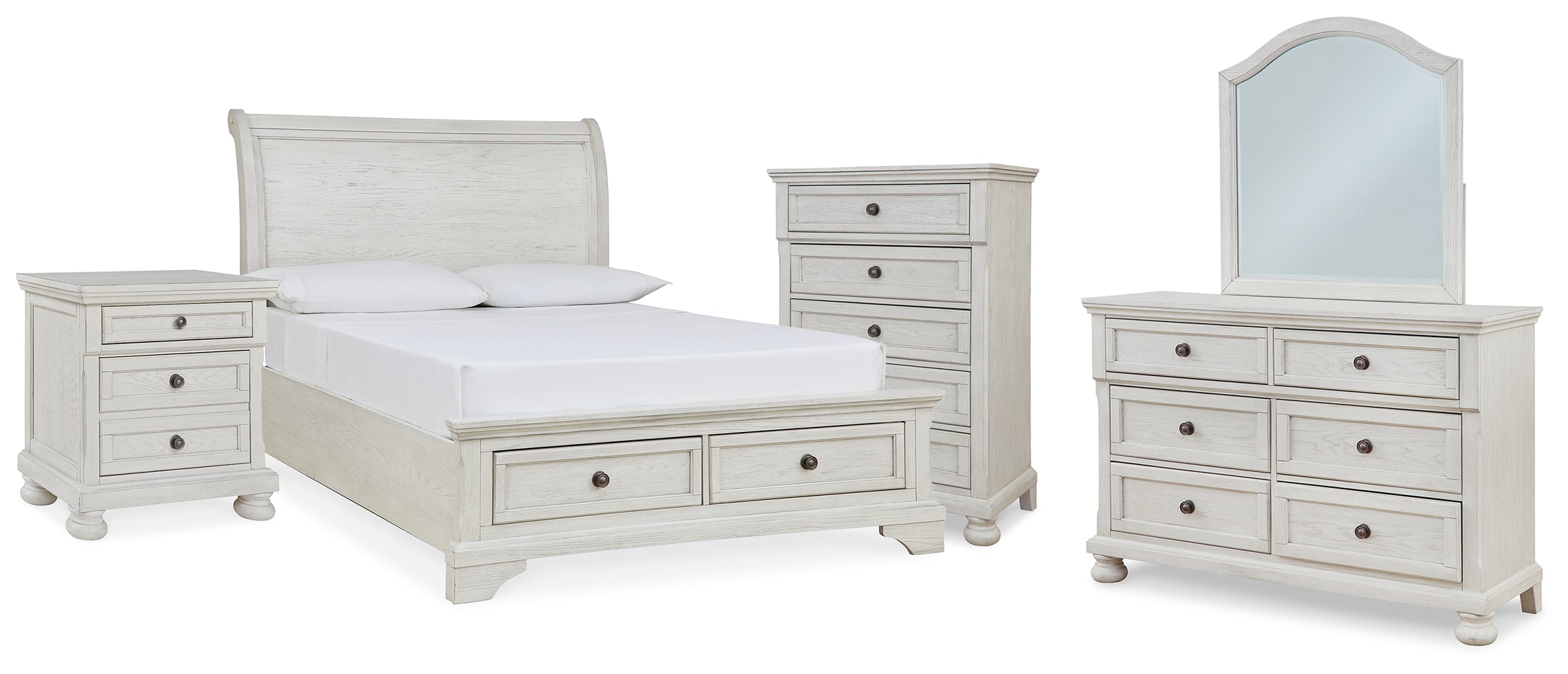 Homestyle Furniture - Ashley Furniture - Robbinsdale Full Storage Sleigh Bed, Dresser, Mirror, Chest and Nightstand - Full Storage Sleigh Bed, Dresser, Mirror, Chest and Nightstand - B742B42
