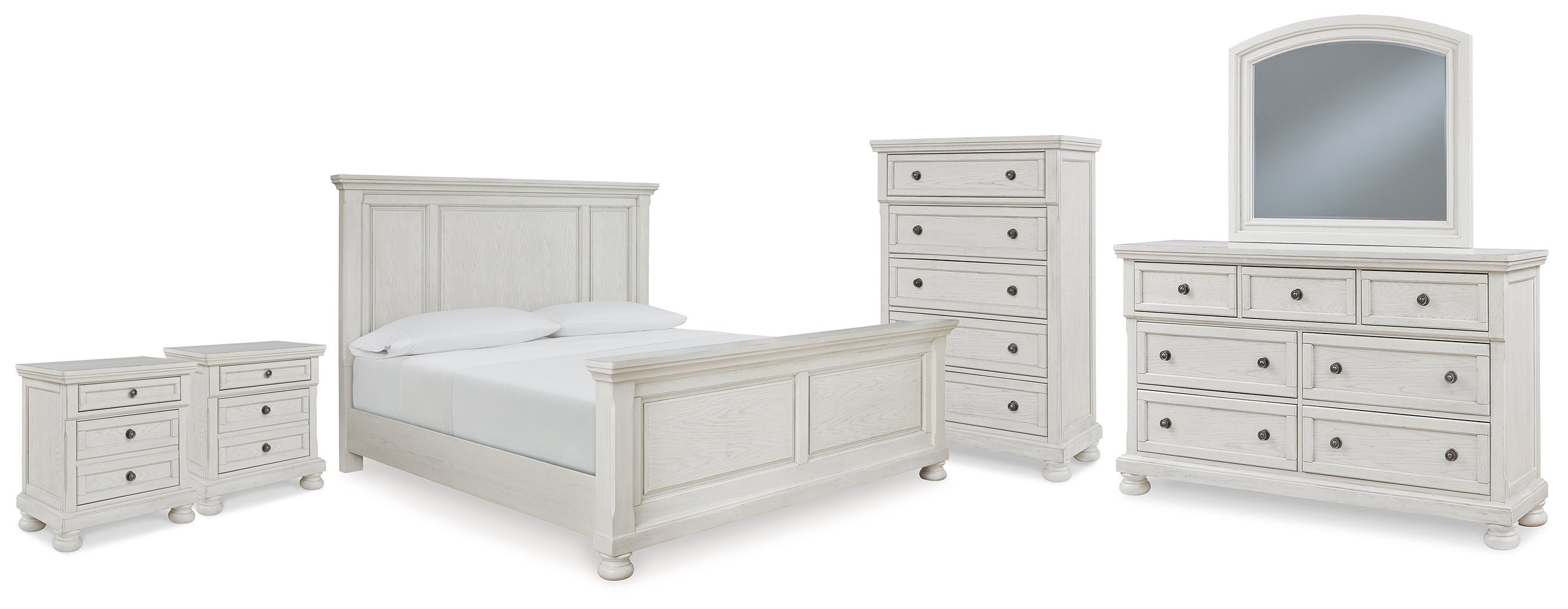 Homestyle Furniture - Ashley Furniture - Robbinsdale King Panel Bed, Dresser, Mirror, Chest and 2 Nightstands - King Panel Bed, Dresser, Mirror, Chest and 2 Nightstands - B742B38