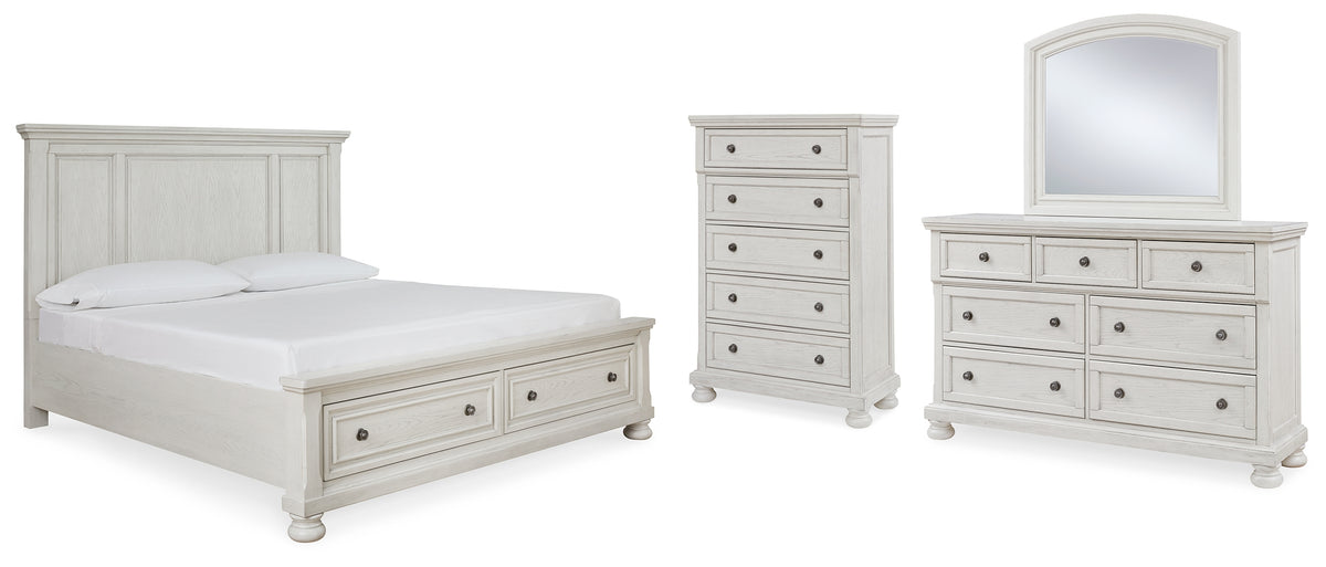 Homestyle Furniture - Ashley Furniture - Robbinsdale Queen Panel Storage Bed, Dresser, Mirror and Chest - Queen Panel Storage Bed, Dresser, Mirror and Chest - B742B27