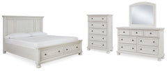 Homestyle Furniture - Ashley Furniture - Robbinsdale Queen Panel Storage Bed, Dresser, Mirror and Chest - Queen Panel Storage Bed, Dresser, Mirror and Chest - B742B27