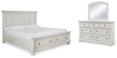 Homestyle Furniture - Ashley Furniture - Robbinsdale King Panel Storage Bed, Dresser and Mirror - King Panel Storage Bed, Dresser and Mirror - B742B31