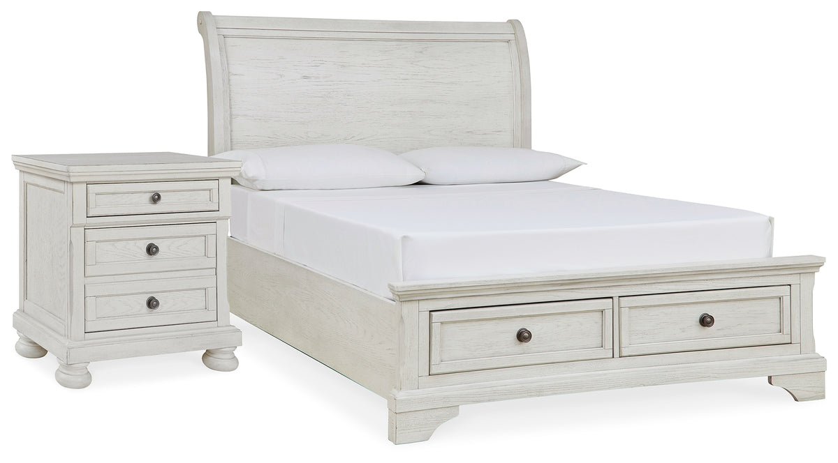 Homestyle Furniture - Ashley Furniture - Robbinsdale Full Storage Bed and Nightstand - Full Storage Bed and Nightstand - B742B33