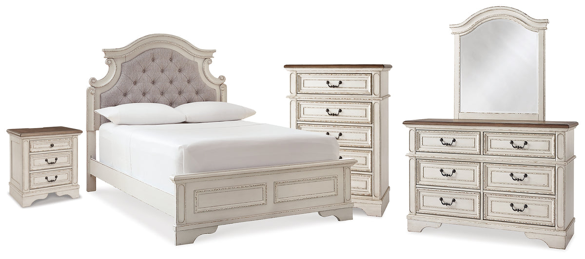 Homestyle Furniture - Ashley Furniture - Realyn Full Panel Bed, Dresser, Mirror, Chest and Nightstand - Full Panel Bed, Dresser, Mirror, Chest and Nightstand - B743B81