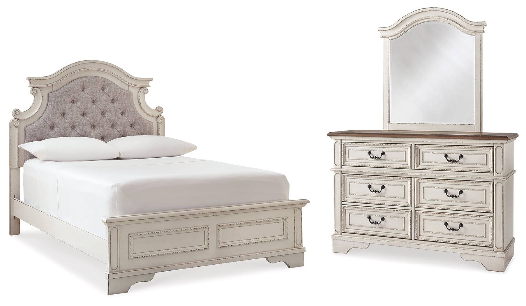 Homestyle Furniture - Ashley Furniture - Realyn Full Panel Bed, Dresser and Mirror - Full Panel Bed, Dresser and Mirror - B743B17