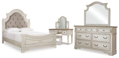 Homestyle Furniture - Ashley Furniture - Realyn Queen Panel Bed, Dresser, Mirror and Vanity - Queen Panel Bed, Dresser, Mirror and Vanity - B743B86