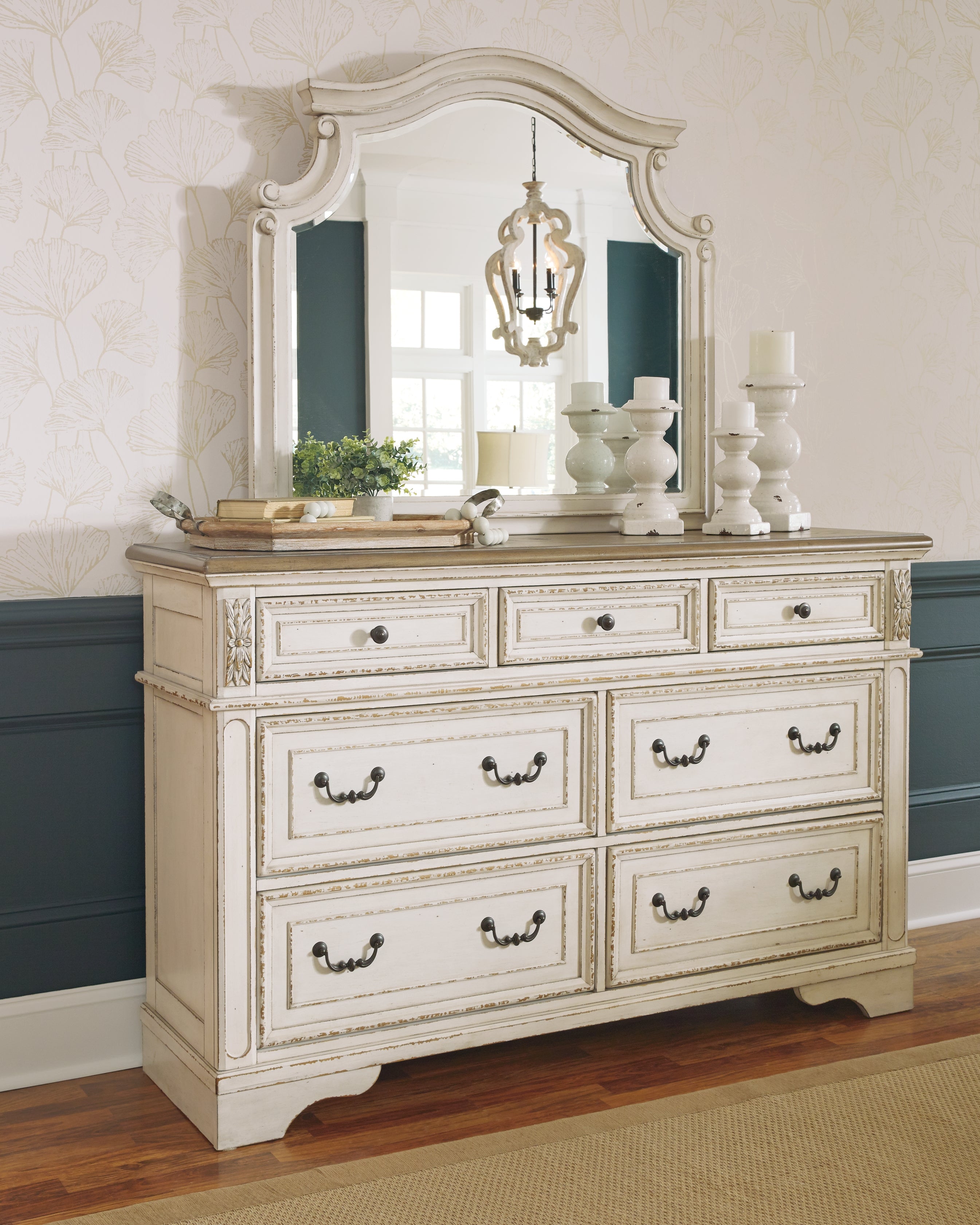 Homestyle Furniture - Ashley Furniture - Realyn Dresser and Mirror - Dresser and Mirror / Two-tone - B743B1