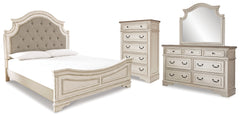 Homestyle Furniture - Ashley Furniture - Realyn King Panel Upholstered Bed, Dresser, Mirror and Chest - King Panel Upholstered Bed, Dresser, Mirror and Chest - B743B68
