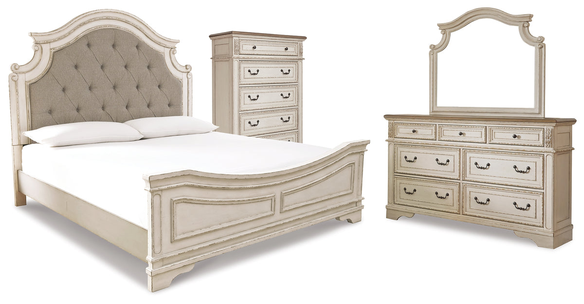 Homestyle Furniture - Ashley Furniture - Realyn Queen Panel Bed, Dresser, Mirror and Chest - Queen Panel Bed, Dresser, Mirror and Chest - B743B28