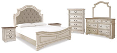 Homestyle Furniture - Ashley Furniture - Realyn King Upholstered Panel Bed, Dresser, Mirror, Chest and 2 Nightstands - King Upholstered Panel Bed, Dresser, Mirror, Chest and 2 Nightstands - B743B37
