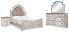 Homestyle Furniture - Ashley Furniture - Realyn Queen Bed with Mirrored Dresser and Nightstand - Queen Bed with Mirrored Dresser and Nightstand - B743B22