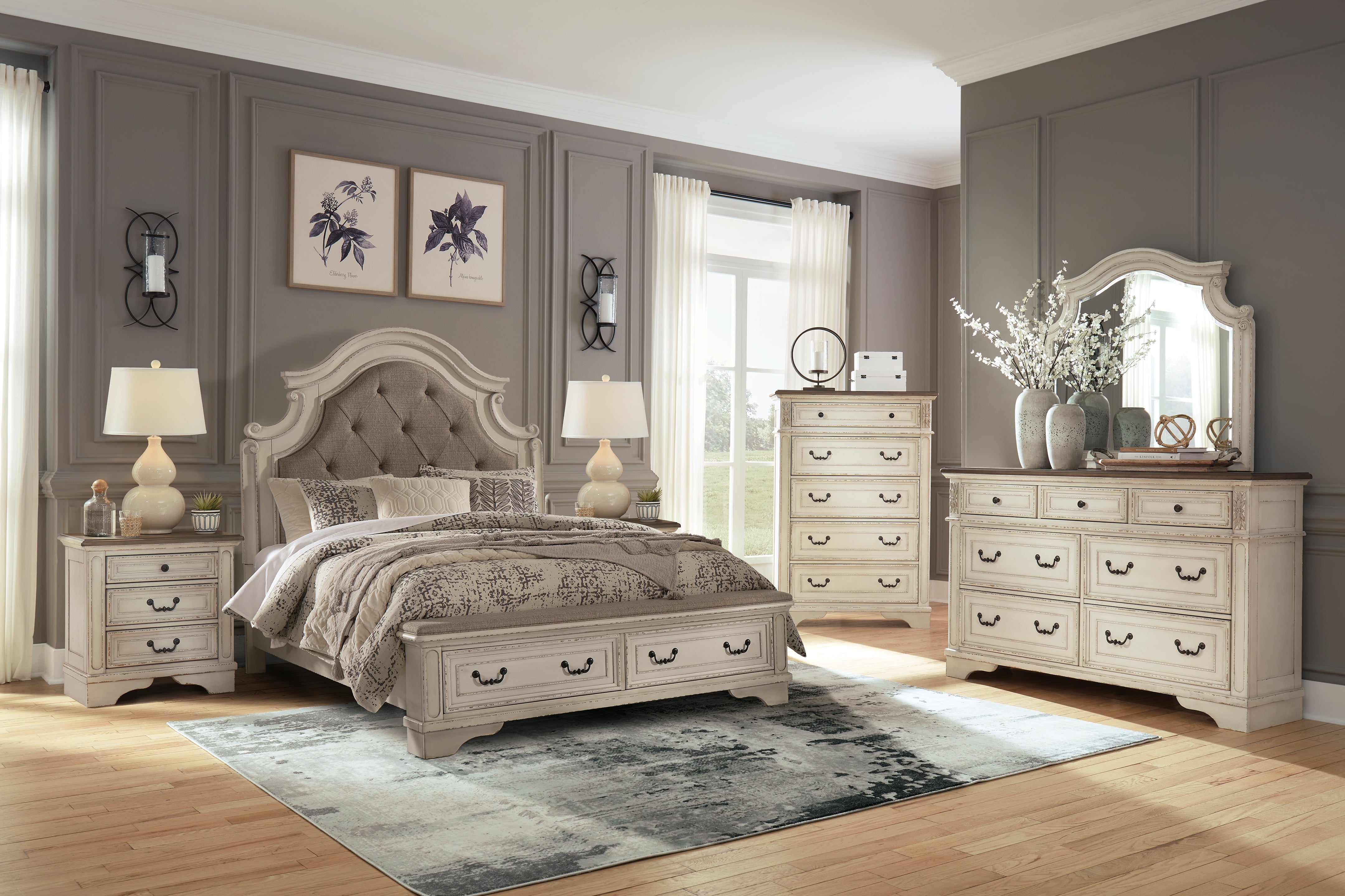 Homestyle Furniture - Ashley Furniture - Realyn Queen Upholstered Storage Bed - Queen Upholstered Storage Bed - B743B18