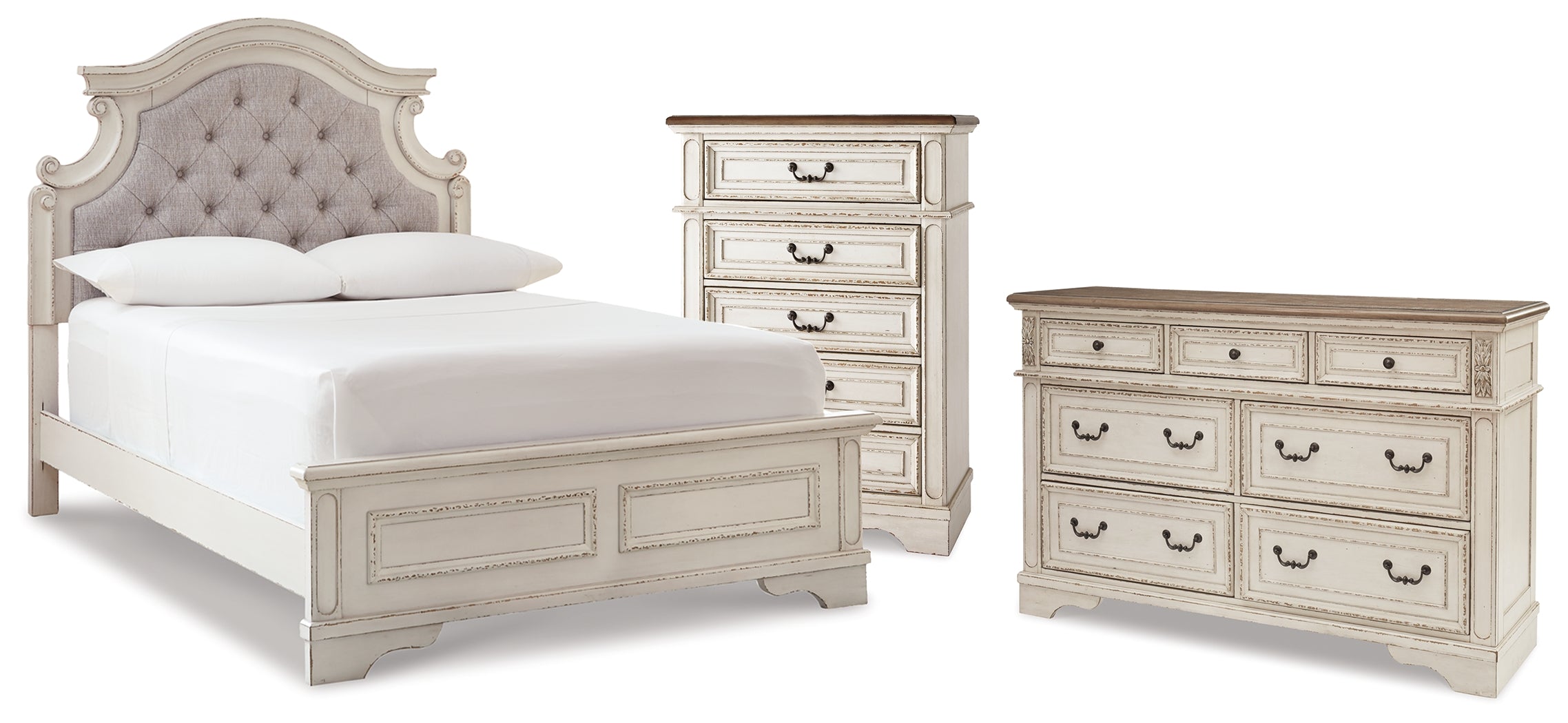 Homestyle Furniture - Ashley Furniture - Realyn Full Panel Bed, Dresser and Chest - Full Panel Bed, Dresser and Chest - B743B88