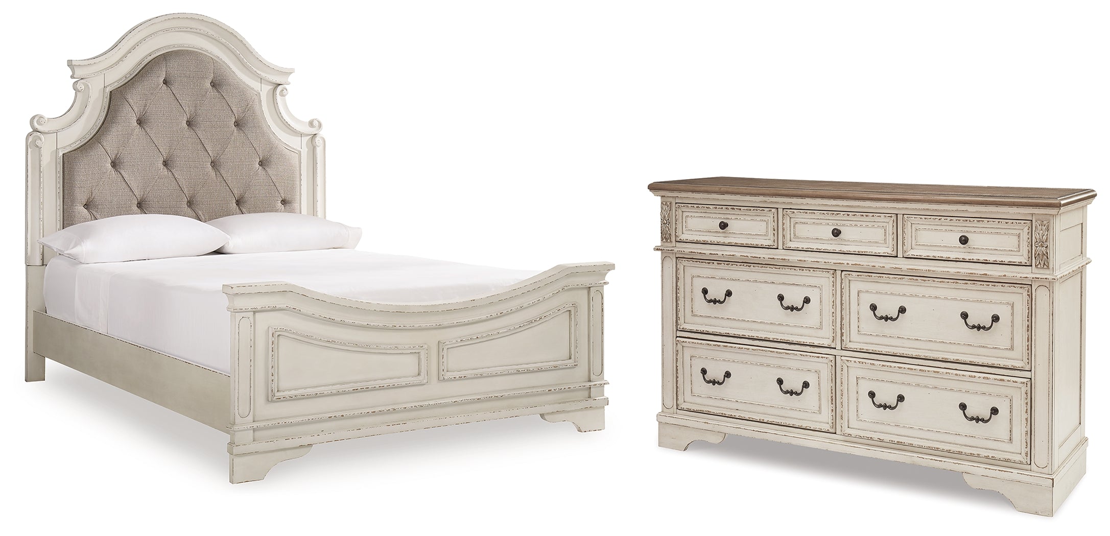 Homestyle Furniture - Ashley Furniture - Realyn Queen Panel Bed and Dresser - Queen Panel Bed and Dresser - B743B72