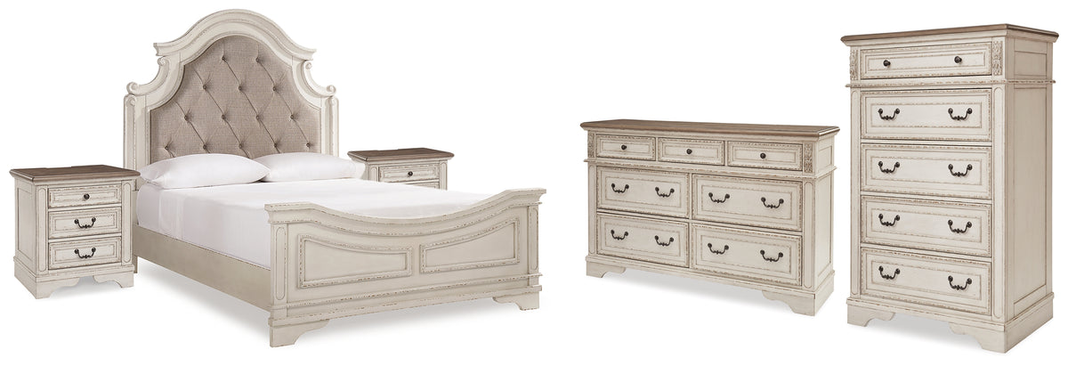 Homestyle Furniture - Ashley Furniture - Realyn Queen Panel Bed, Dresser, Chest and 2 Nightstands - Queen Panel Bed, Dresser, Chest and 2 Nightstands - B743B45