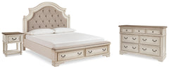 Homestyle Furniture - Ashley Furniture - Realyn King Storage Bed, Dresser and Nightstand - King Storage Bed, Dresser and Nightstand - B743B62