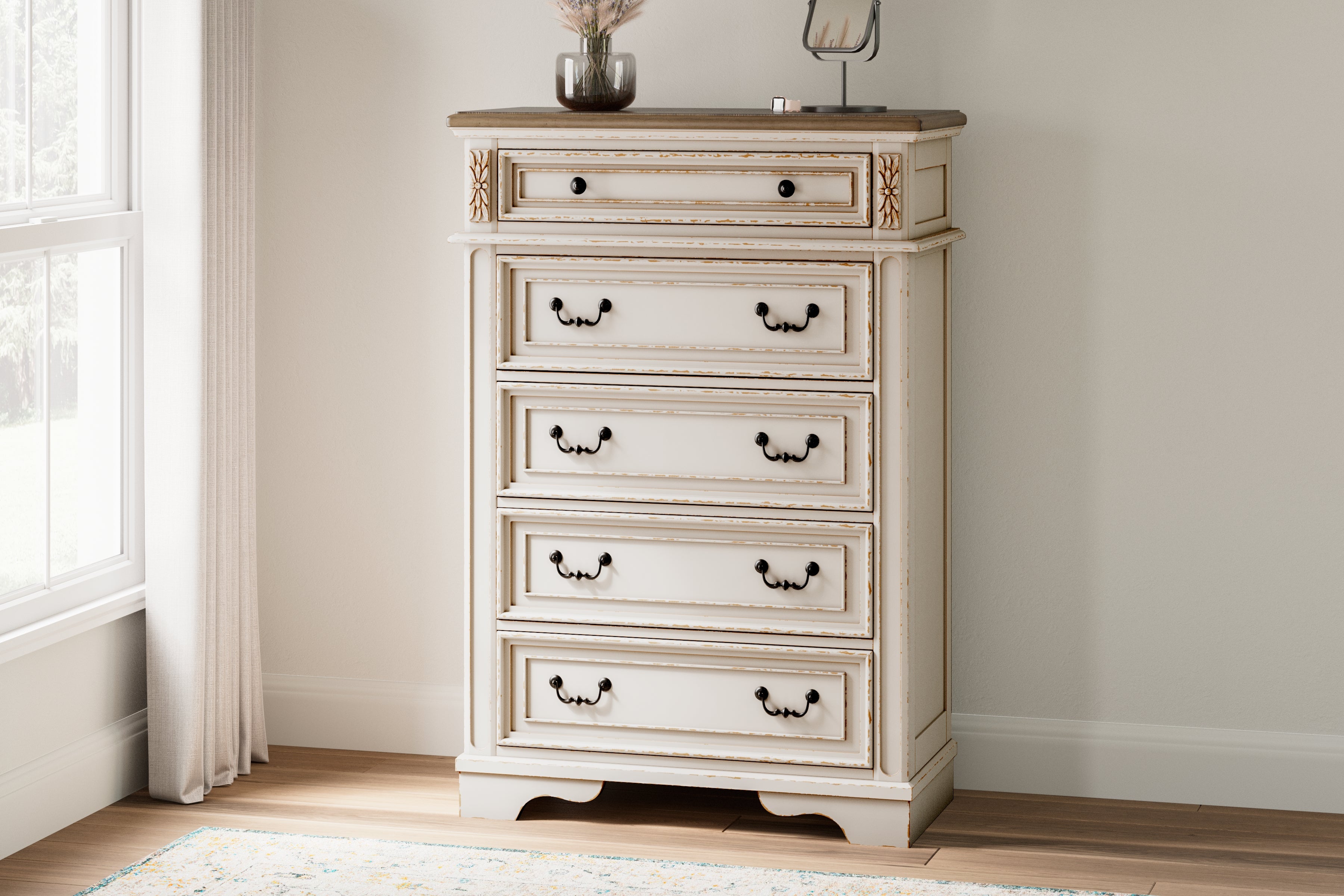 Homestyle Furniture - Ashley Furniture - Realyn Chest of Drawers - Five Drawer Chest - B743-46