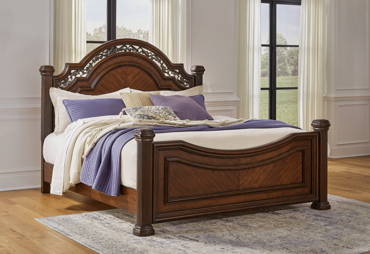 Homestyle Furniture - Ashley Furniture - Lavinton California King Poster Bed - California King Poster Bed - B764B10