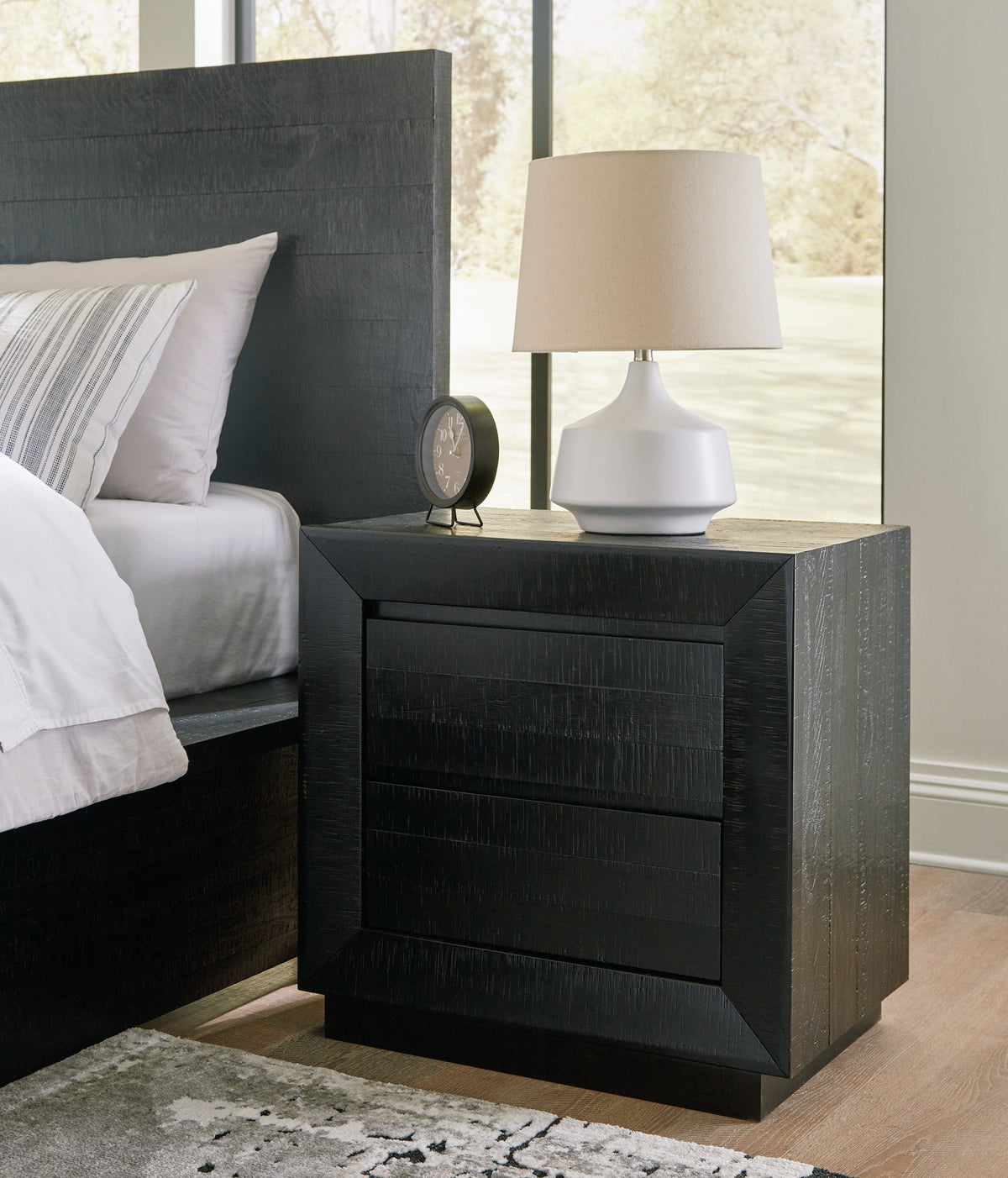 Homestyle Furniture - Ashley Furniture - Londer Nightstand - Two Drawer Night Stand - B768-92