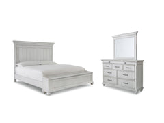 Homestyle Furniture - Ashley Furniture - Kanwyn Queen Bed with Mirrored Dresser - Queen Bed with Mirrored Dresser - B777B7