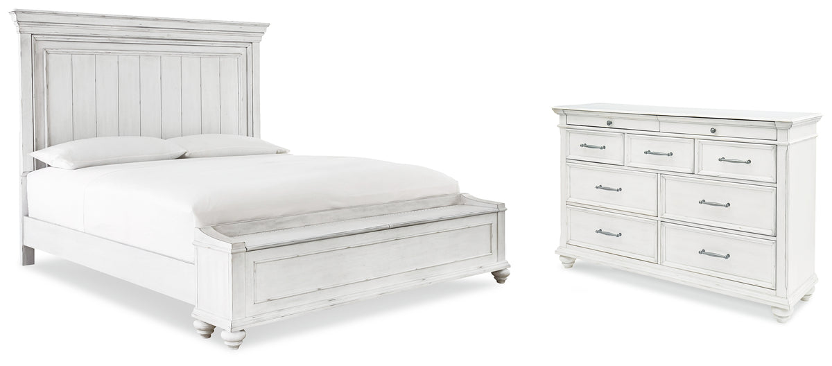Homestyle Furniture - Ashley Furniture - Kanwyn King Storage Panel Bed and Dresser - King Storage Panel Bed and Dresser - B777B24