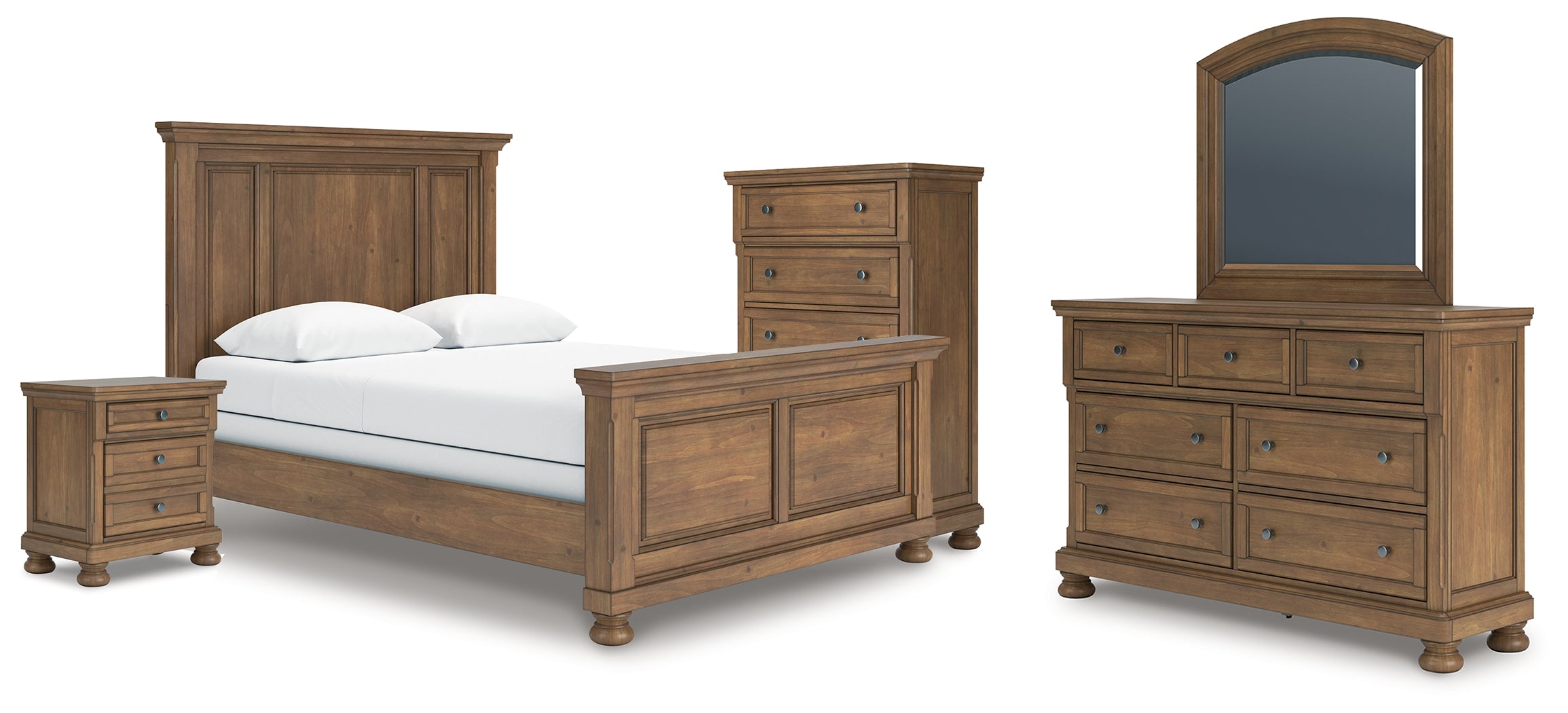 Homestyle Furniture - Ashley Furniture - Feddinger Queen Panel Bed, Dresser, Mirror, Chest and Nightstand - Queen Panel Bed, Dresser, Mirror, Chest and Nightstand - PCB779B10