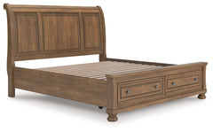 Homestyle Furniture - Ashley Furniture - Feddinger King Storage Sleigh Bed - King Storage Sleigh Bed - PCB779B8
