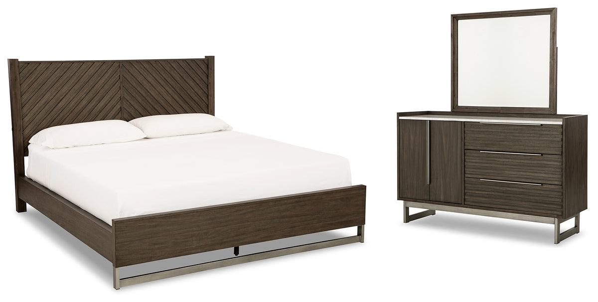 Homestyle Furniture - Ashley Furniture - Arkenton King Panel Bed, Dresser and Mirror - King Panel Bed, Dresser and Mirror - B786B8