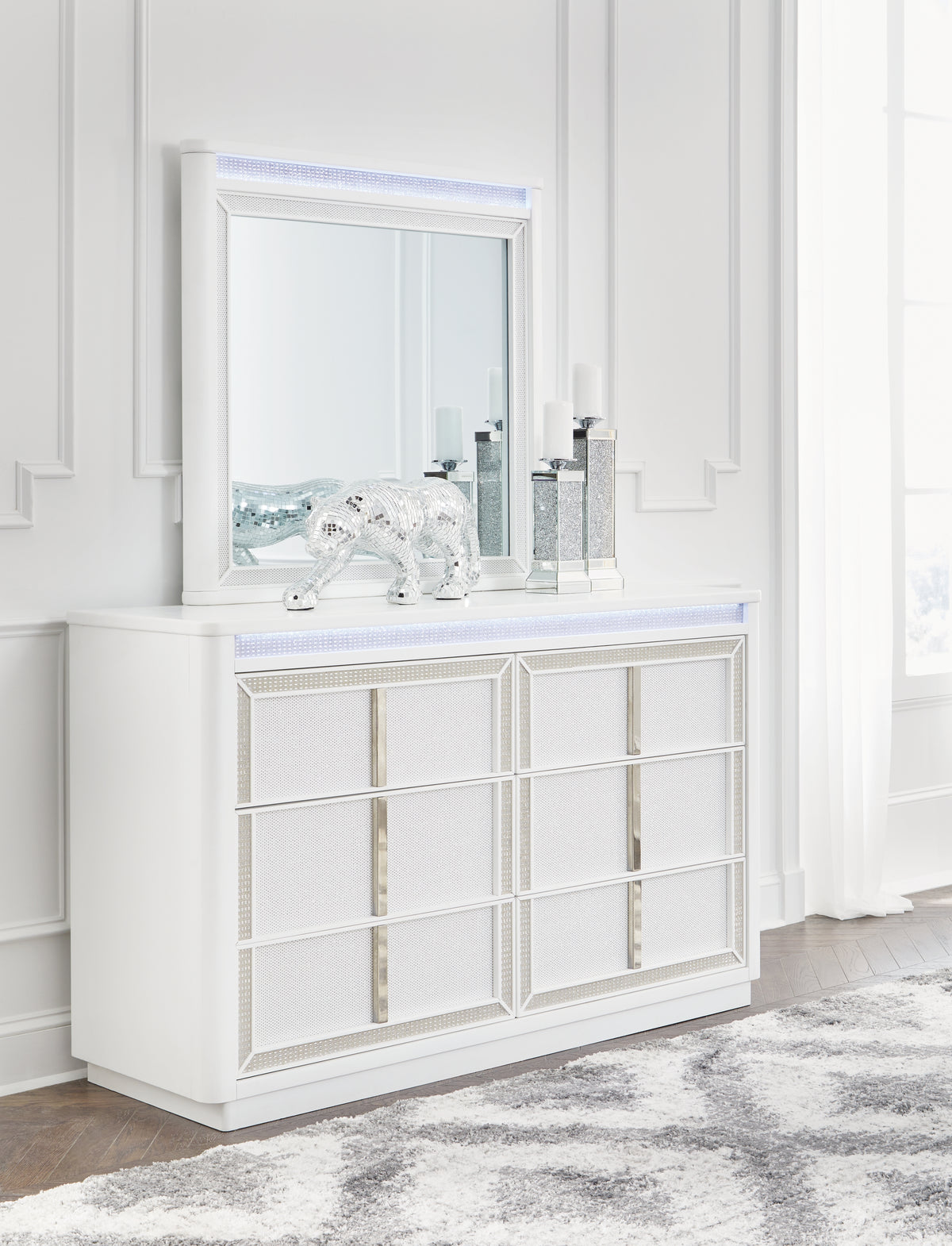 Homestyle Furniture - Ashley Furniture - Chalanna Dresser and Mirror - Dresser and Mirror - B822B1