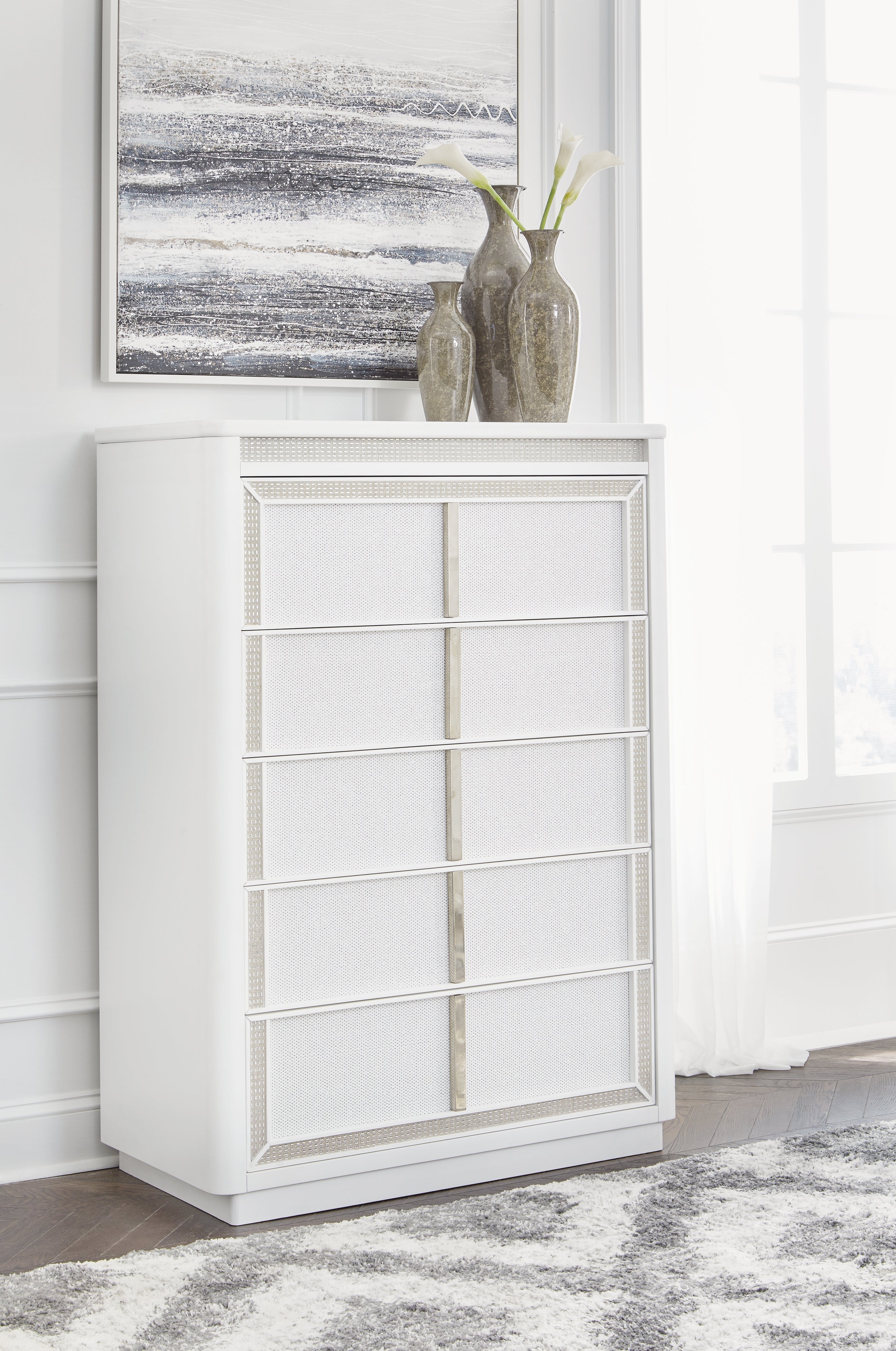 Homestyle Furniture - Ashley Furniture - Chalanna Chest of Drawers - Five Drawer Chest - B822-46