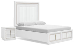 Homestyle Furniture - Ashley Furniture - Chalanna Queen Panel Storage Bed and Nightstand - Queen Panel Storage Bed and Nightstand - B822B8