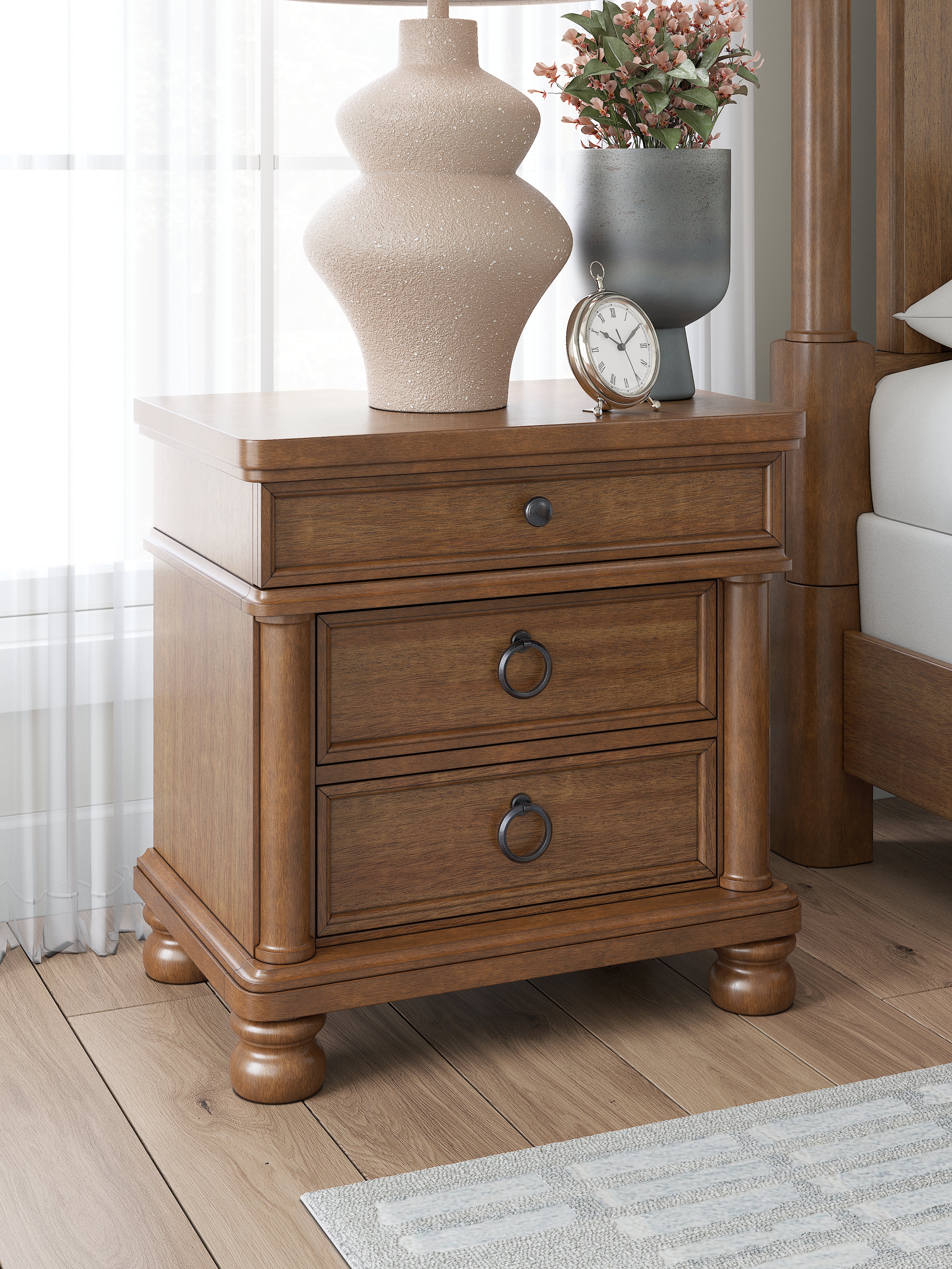 Homestyle Furniture - Ashley Furniture - Rowlenstown Nightstand - Three Drawer Night Stand - PCB824-93