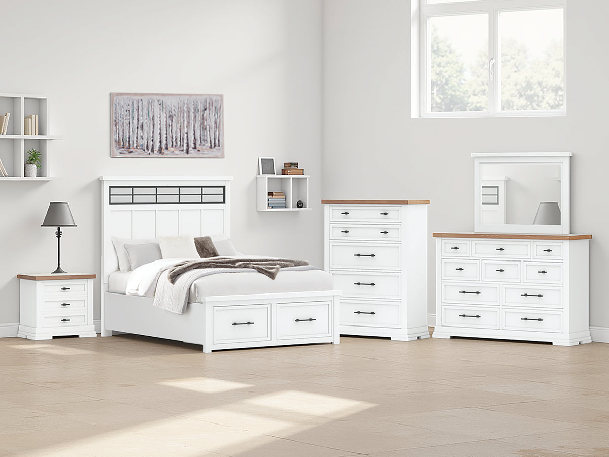 Homestyle Furniture - Ashley Furniture - Ashbryn Queen Panel Storage Bed - Queen Panel Storage Bed - B844B2