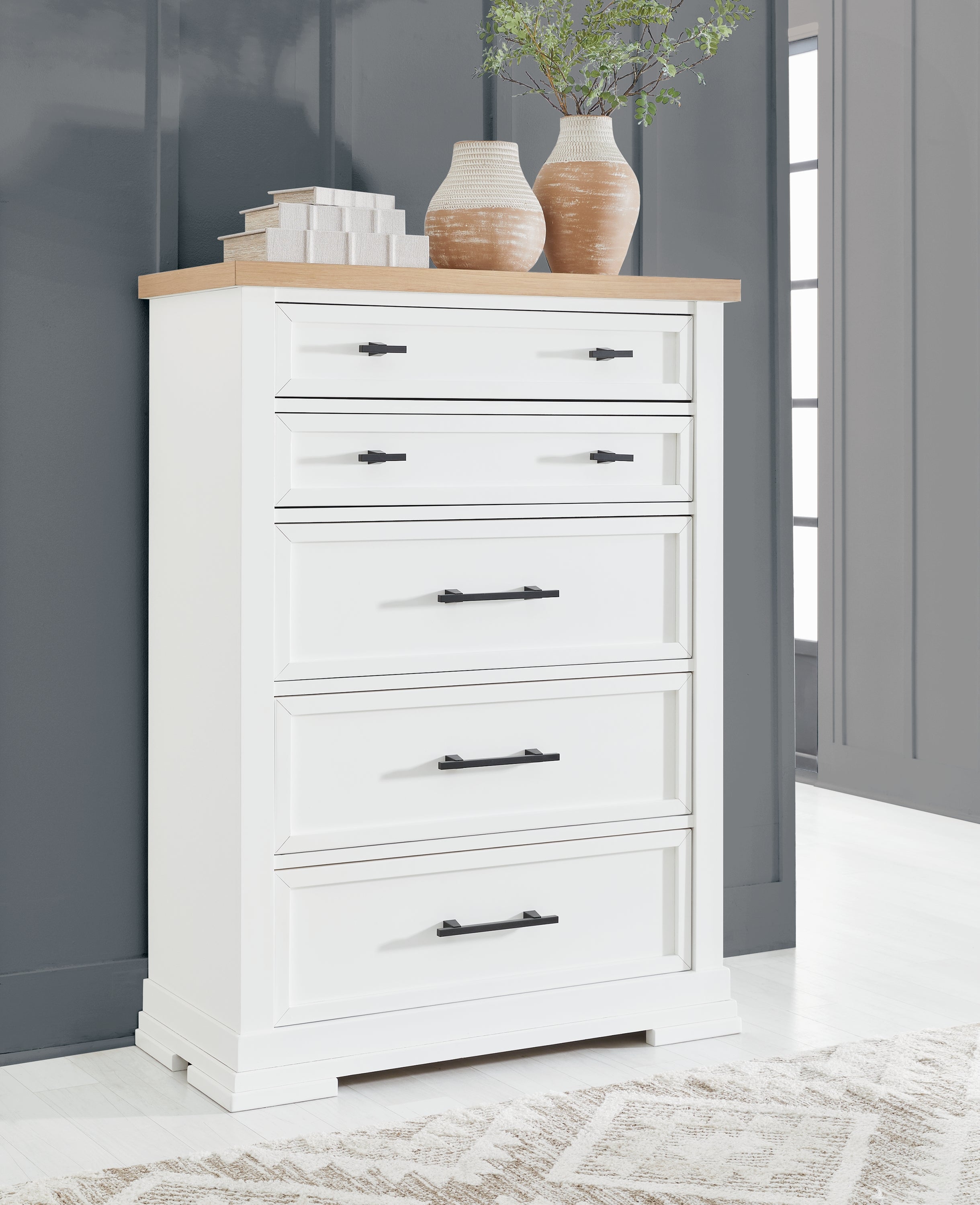 Homestyle Furniture - Ashley Furniture - Ashbryn Chest of Drawers - Five Drawer Chest - B844-46