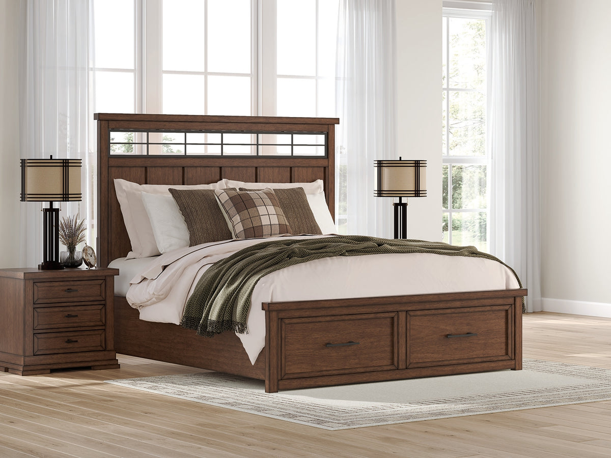 Homestyle Furniture - Ashley Furniture - Taffenbrook King Panel Storage Bed - King Panel Storage Bed - B849B4