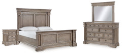 Homestyle Furniture - Ashley Furniture - Blairhurst King Panel Bed, Dresser, Mirror and Nightstand - King Panel Bed, Dresser, Mirror and Nightstand - B916B9