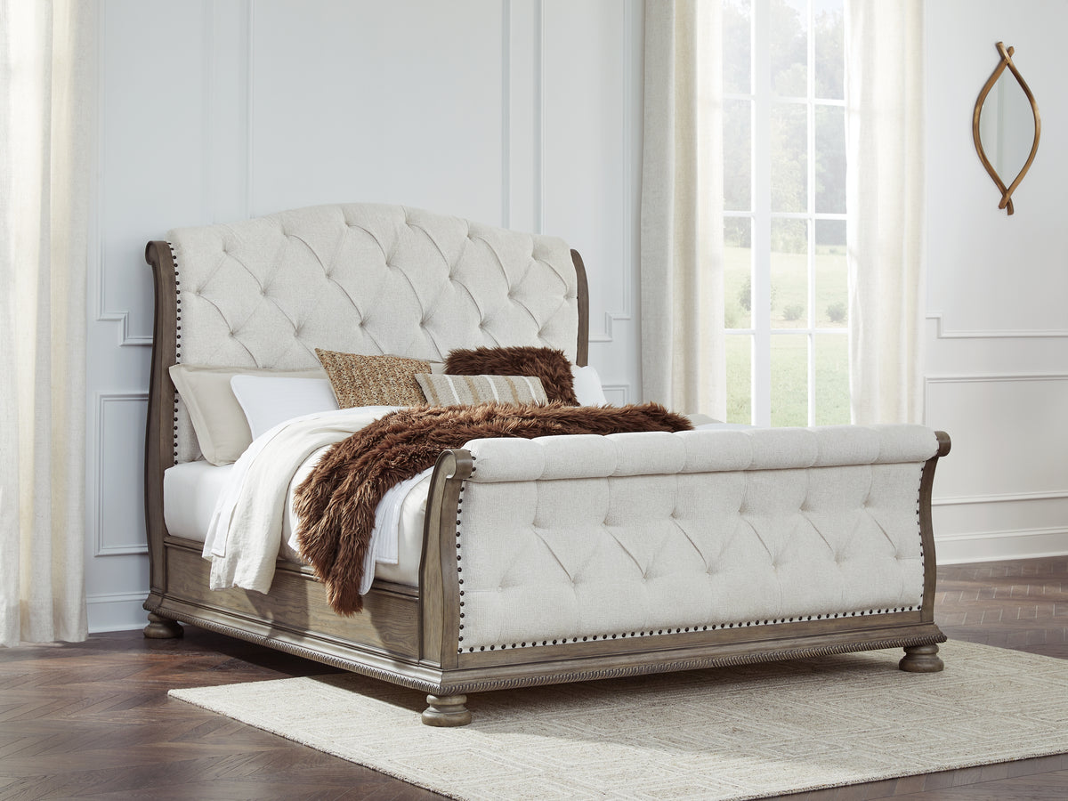 Homestyle Furniture - Ashley Furniture - Ardenfield California King Upholstered Sleigh Bed - California King Upholstered Sleigh Bed - B944B5
