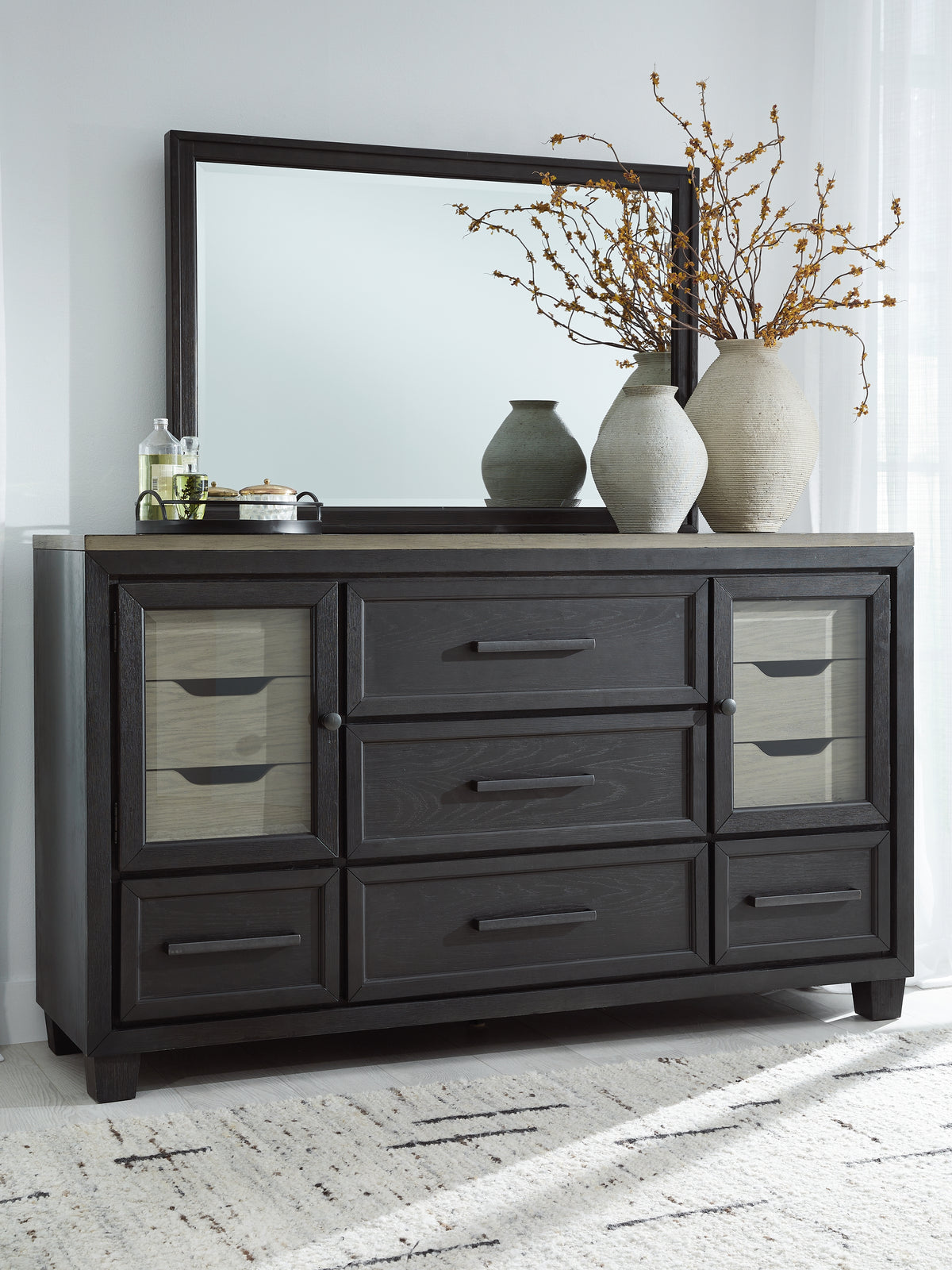 Homestyle Furniture - Ashley Furniture - Foyland Dresser and Mirror - Dresser and Mirror - B989B1