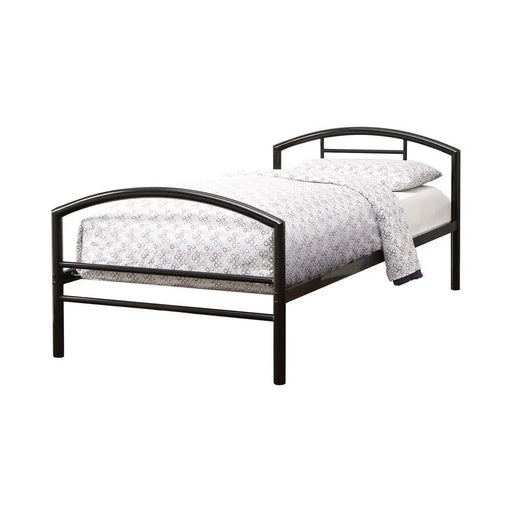 Baines Twin Metal Bed with Arched Headboard Black  Homestyle Furniture (ARk)