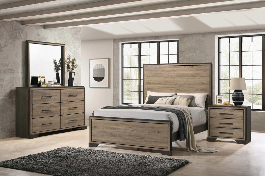 Baker Bedroom Set Brown and Light Taupe  Homestyle Furniture (ARk)