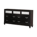 Barzini 7-drawer Rectangular Dresser Black  Homestyle Furniture (ARk)