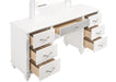 Barzini 7-drawer Vanity Desk with Lighted Mirror White  Homestyle Furniture (ARk)