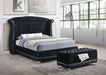 Barzini California King Tufted Upholstered Bed Black  Homestyle Furniture (ARk)