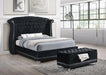 Barzini Queen Tufted Upholstered Bed Black  Homestyle Furniture (ARk)