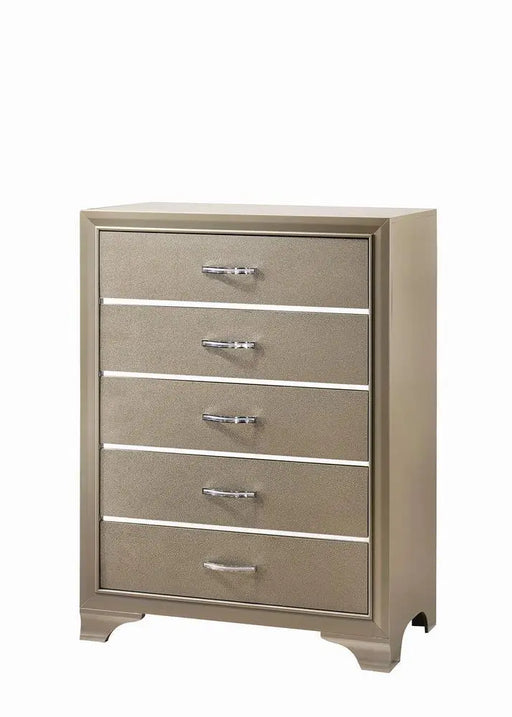 Beaumont 5-drawer Rectangular Chest Champagne  Homestyle Furniture (ARk)