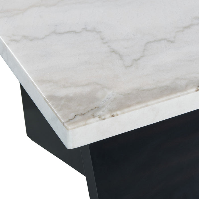 Beckley Coffee Table Complete in White Marble Top