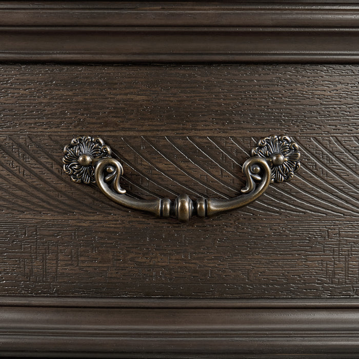 Brunswick 2-Drawer Nightstand with USB in Mahogany