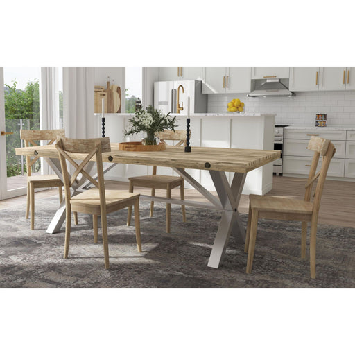 (D680-31) Callista- Rectangular Table- Beach/Natural Metal – SKU LCL100DT | HomeStyle Furniture