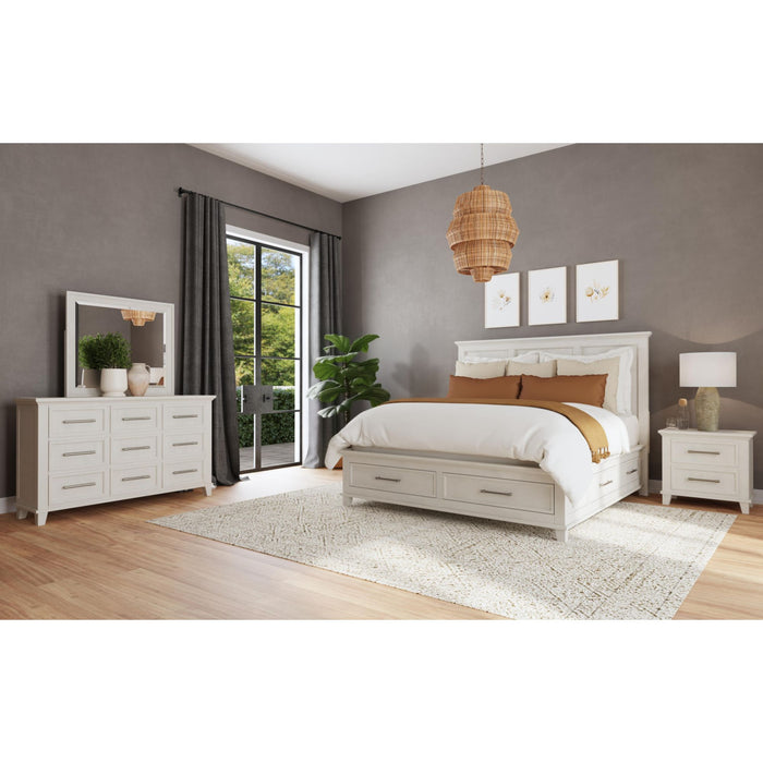 Canterbury Dresser and Mirror Set in Ivory