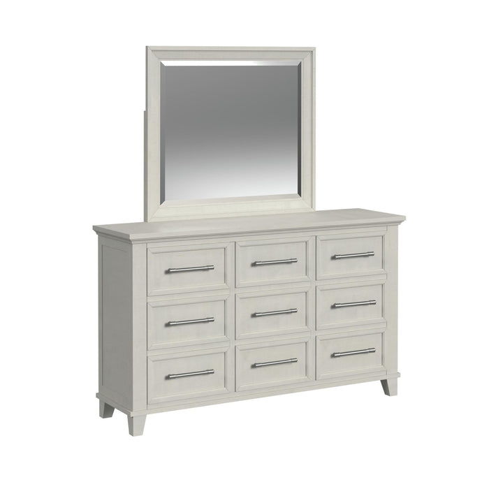 Canterbury Dresser and Mirror Set in Ivory