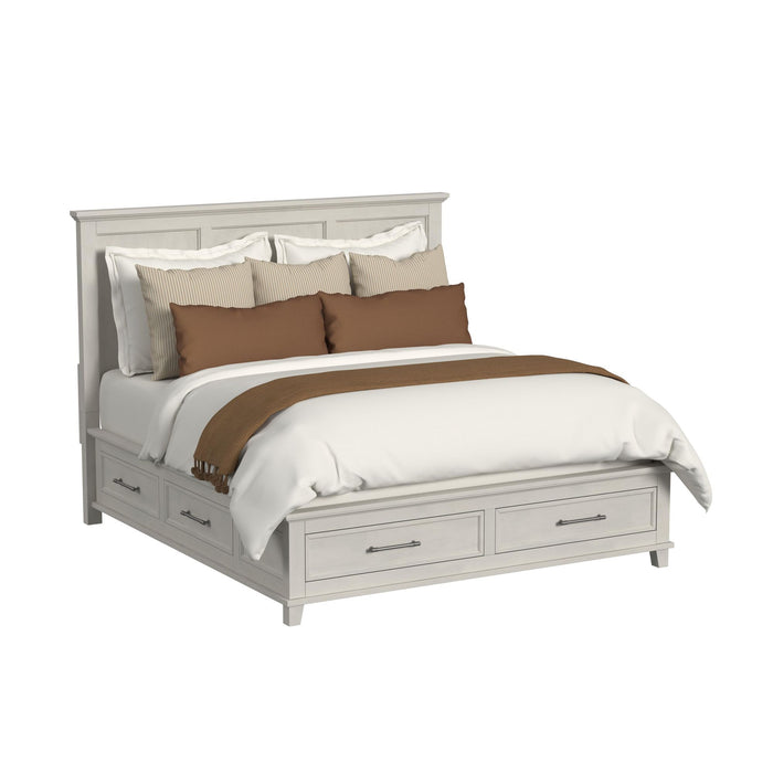 Canterbury King Storage Bed in Ivory
